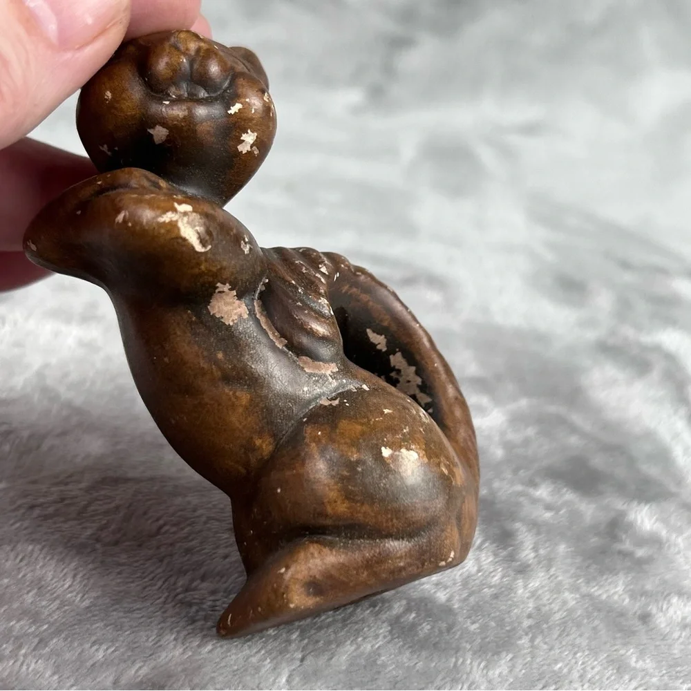 Vintage Ceramic Chipmunk Figurines Mid Century Some Paint Loss‎ Personality